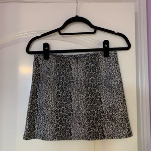 LF Black Snake Skin Mini Skirt
